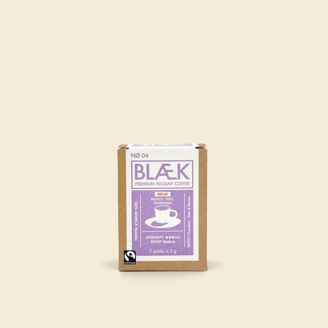 BLÆK Instant Kaffee NØ.4 - Medium Roast (DECAF) - Box