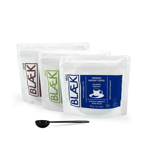 BLÆK Premium Instant Coffee Starter Set - 60g Bags 