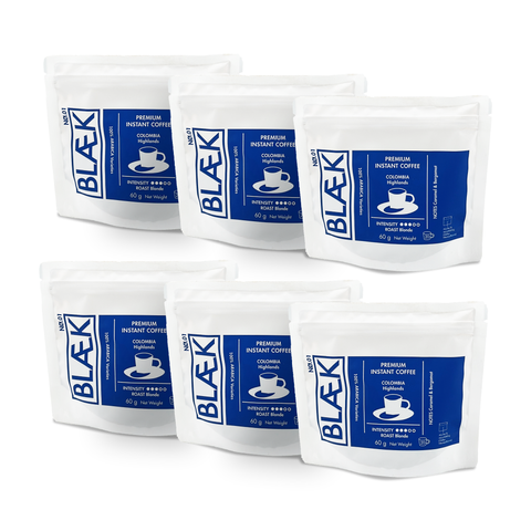 BLÆK Instant Kaffee NØ.1 | 6 x 60g Vorteilspack