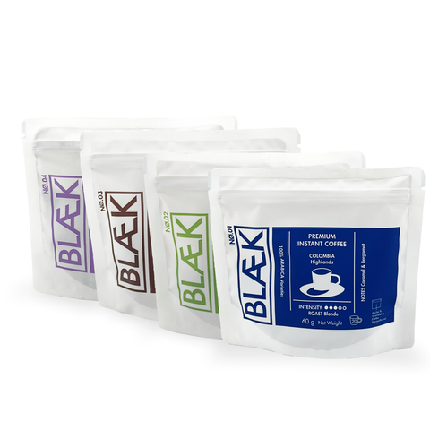 BLÆK Premium Instant Kaffee Starter-Set Classic + Decaf (ohne Löffel)