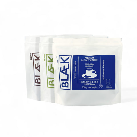 BLÆK Premium Instant Coffee Starter Set - Bags