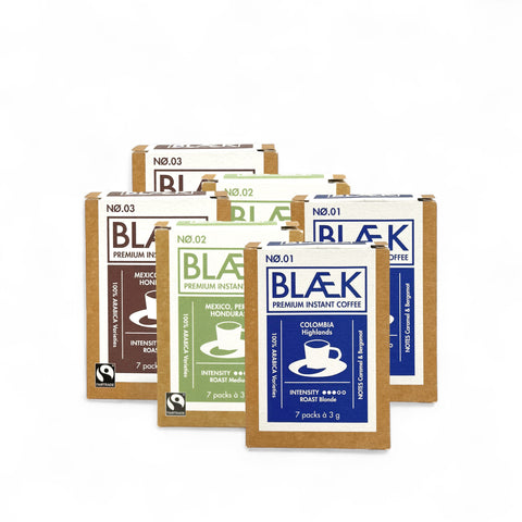 BLÆK Premium Instant Coffee Starter Set - Boxes