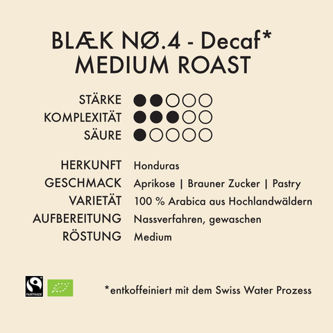 BLÆK Instant Kaffee NØ.4 - Medium Roast (DECAF) - Box