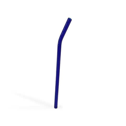 Glas Strohhalm Set (blau)